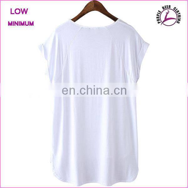 2015 new product women clothes plain white t-shirt wholesale