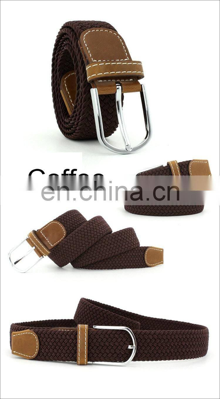Yiwu in stock creamy white good quality woven waist elastic belt factory