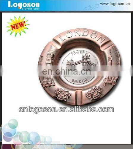 2014 hot selling Custom design collectible gift Dubai soft enamel souvenir metal ashtray