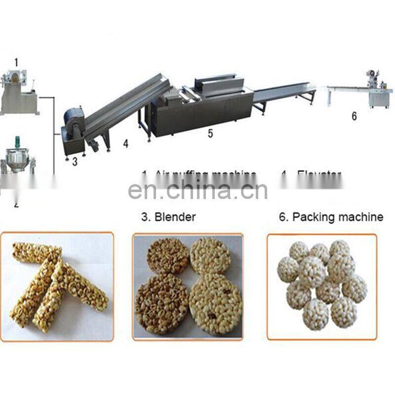 Factory price automatic puffed rice cake popcorn ball peanut candy forming machine for sale