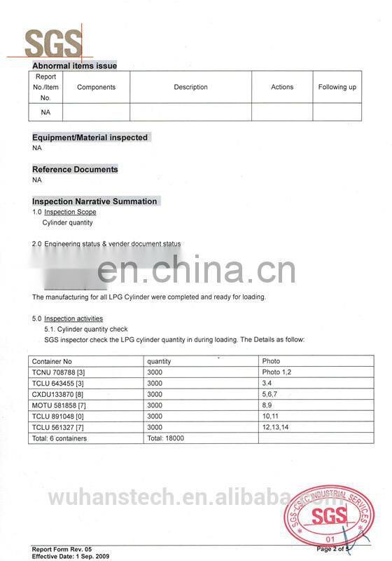 Empty 2Kg Small Lpg Gas Cylinder Price