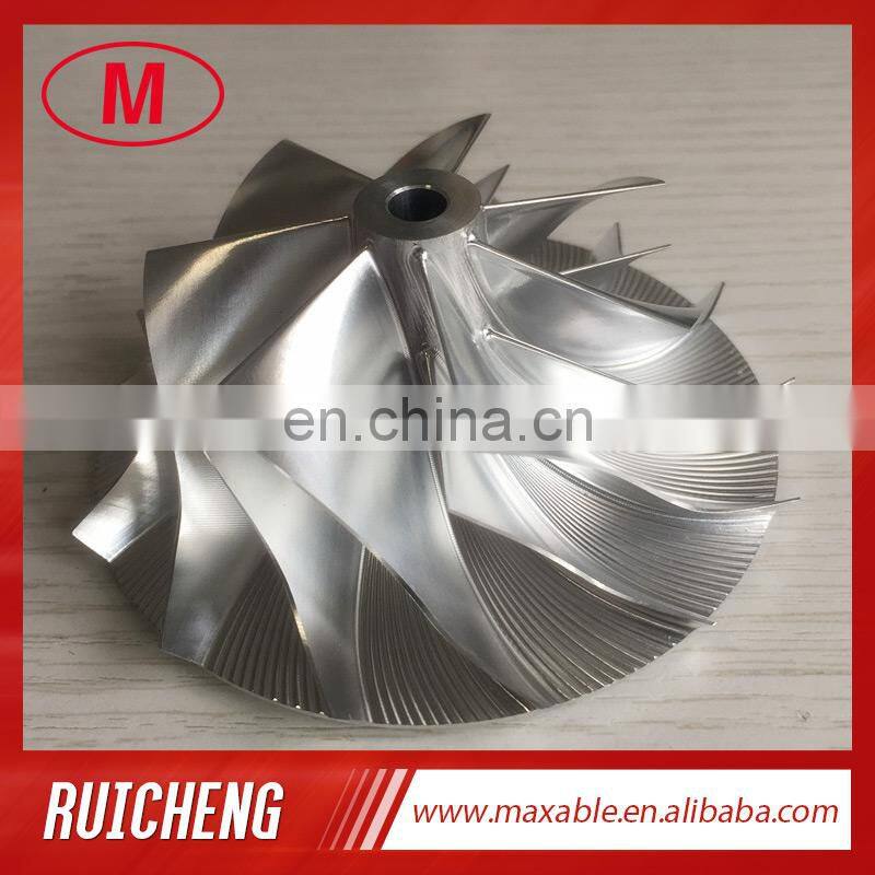 T04S 8635R P00767 62.30/86.15mm 7+7 blades High performance turbo aluminum 2618/milling/billet compressor wheel for racing