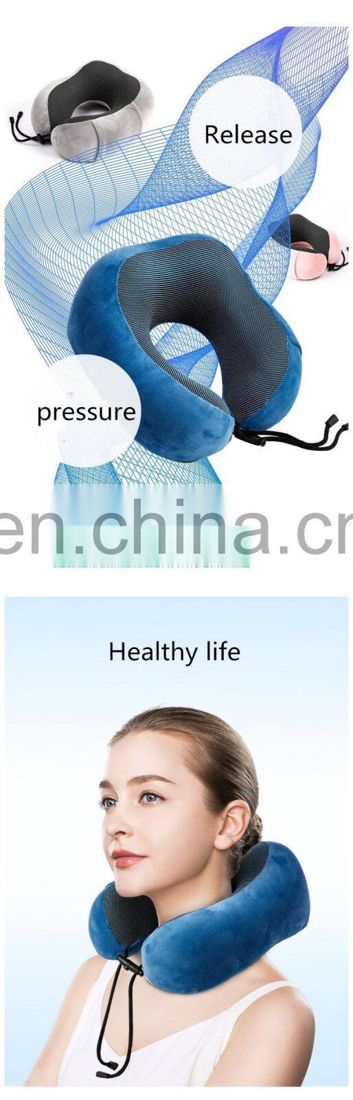 Cooling Set Eye Mask Neck support pillow Cushion 3 in1 U Shape soft Memory Foam Travel Neck Pillow