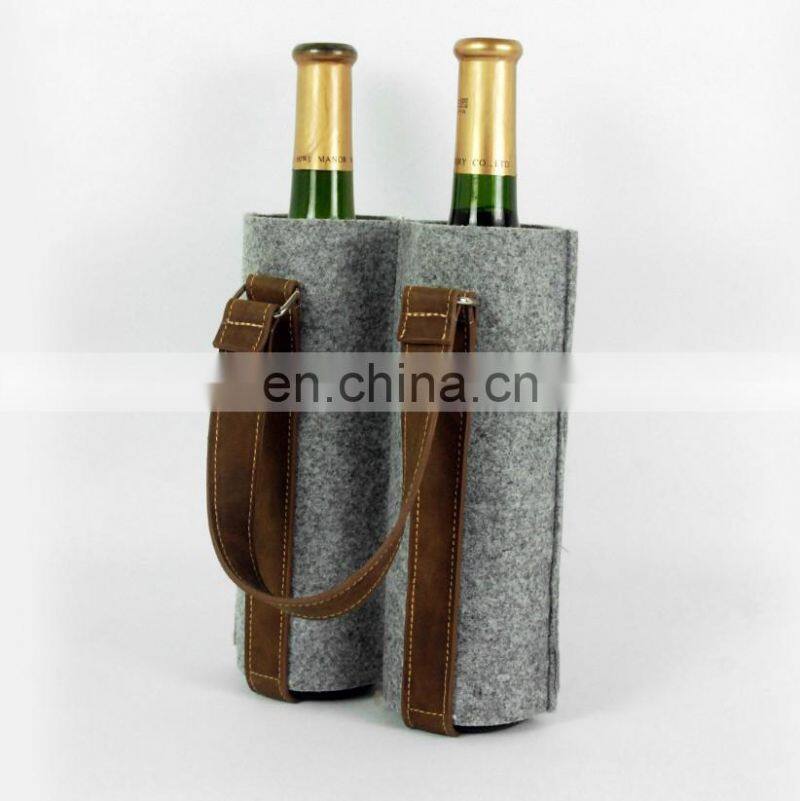 super quality medium size felt holder wine bottle carrier bag