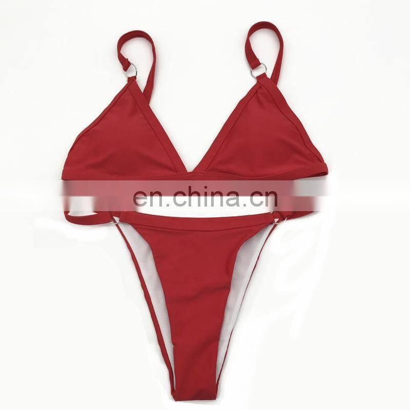 Micro Mini Bikini Solid Color Brazilian Bikini Biquini Swimwear Women 2019 New Swimsuit Sexy Triangle Bathing Suit Plavky Badpak