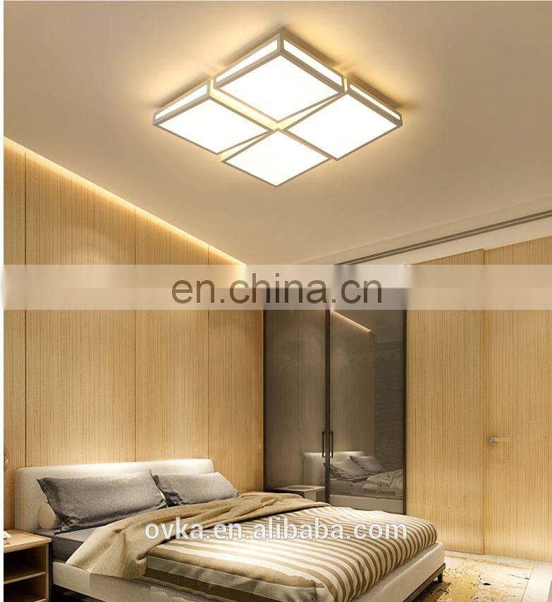 Creative LED ceiling lamp simple square living room lamp