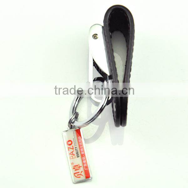 Pu zinc alloy key chain holder