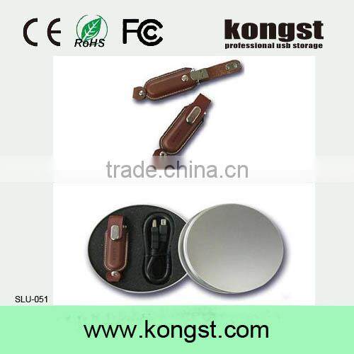 2016 OEM Customized Leather USB Flash Drive