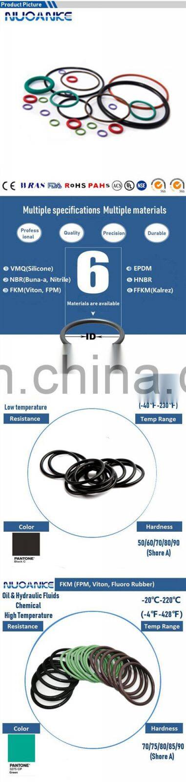 HNBR Silicone NBR FKM Hydraulic Jack Seal O Ring O Ring For High Temperature