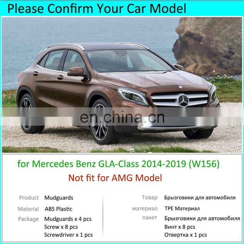 4 PCS for Mercedes Benz GLA Class W156 2014 2015 2016 2017 2018 2019 Mudguards Mudflaps Fender Guards Mud Splash Car Accessories