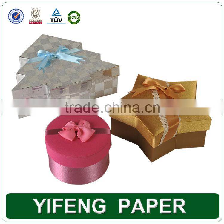 2015 New Custom Design Handmade Decorated Paper Christmas Gift Box