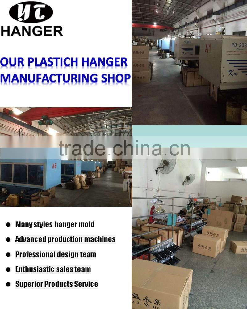 IMY-480 black senior plastic top hanger for wholesale jacket hanger