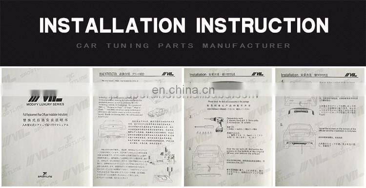 Car Carbon Fiber Rear Bumper Lip for Audi A3 8V TDI Komfort Sedan 4-Door