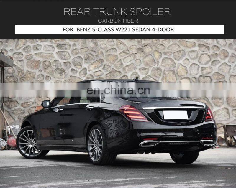 Carbon Fiber W221 Rear Spoiler for Mercedes Benz S450 S500 S550 S63 S65 AMG Sedan 4-Door 08-13