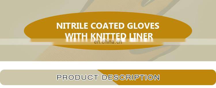 13 gauge knitted liner floral nitrile coated smooth finished cheap safety work gloves malaysia