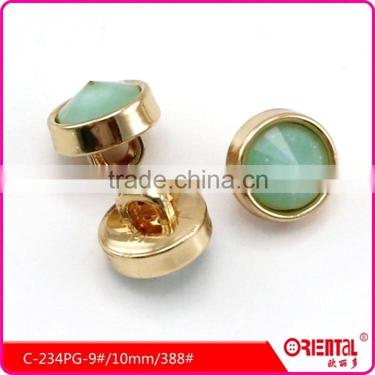 fashion decorative shank button with acrylic stone