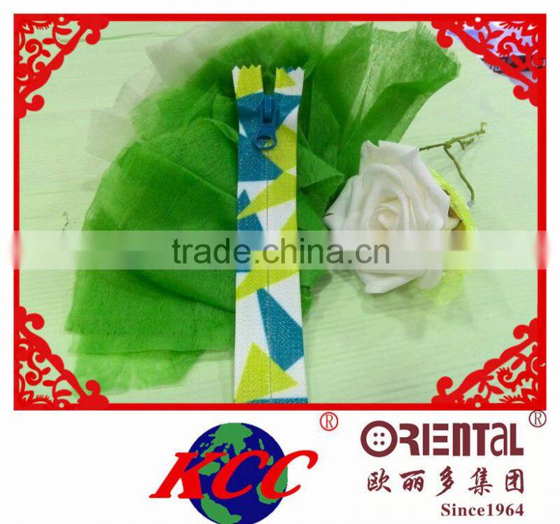 High quality/C4 water proof printed zipper KCC zipper