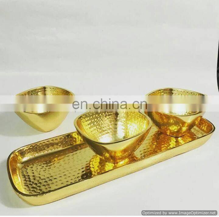 gold plated 3 bowl sets