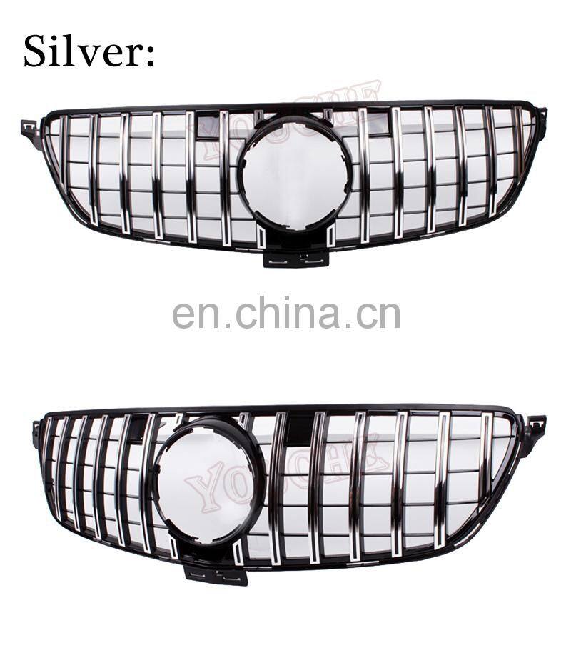 GT style ABS front grille mesh hood for Mercedes Benz GLE class W166 4 door SUV 2016-2019