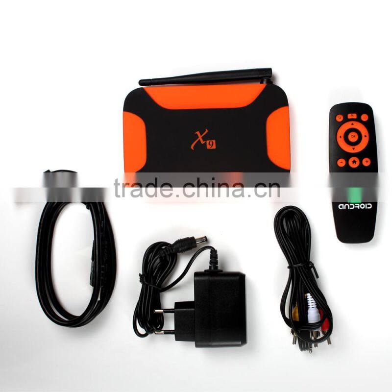 2014 best selling tv box android X9 RK3188 Quad Core IR remote RAM 2GB ROM 16GB Android 4.4 Kitkat smart TV Box Media Player