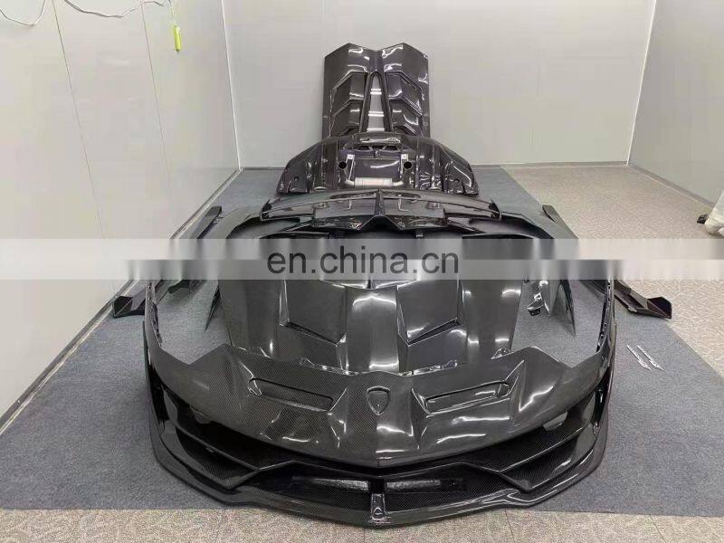 Runde For Lamborghini Aventador LP700 LP720 Upgrade LP750 SVJ Style Body Kit Front Bumper Rear Bumper Hood Side Skirt Spoiler