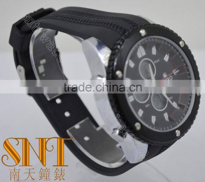 SNT-A4202 Fashion watch with spray black dail ,hot selling LCD watch
