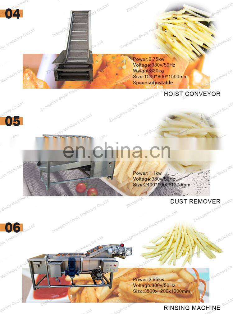 Factory price big capacity french fries production line potato chips frying machine