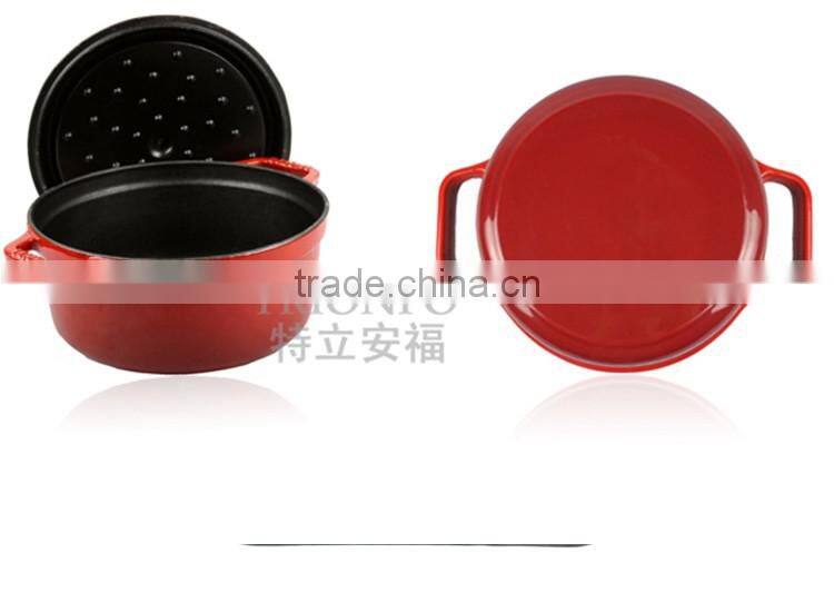 red enameled casserole pot cast iron pot rice cooker