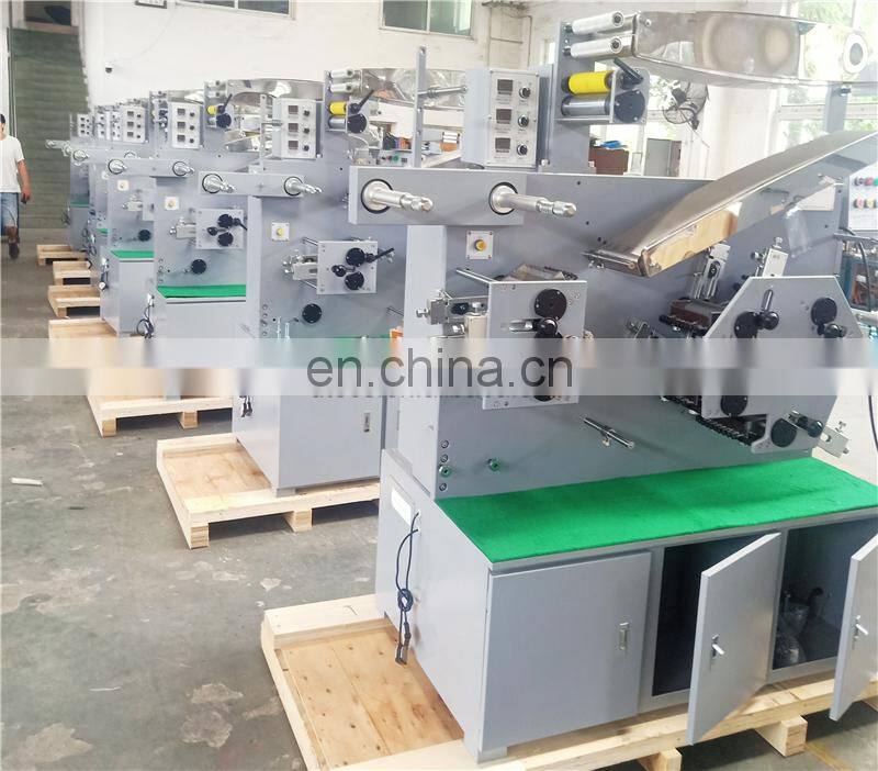 UGS31S 3 plus 1 color Automatic portable apparel clothing label flexo Printing machine, Roll to roll fabric ribbon printer