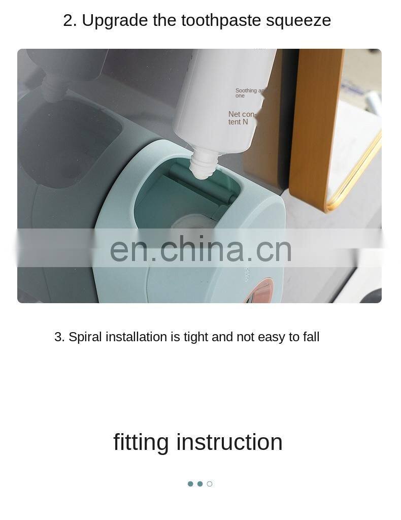 Adhesive Automatic Toothpaste Squeezer Set, Wall-mounted Toothpaste Holder rack Wall Suction Toothpaste Squeezer