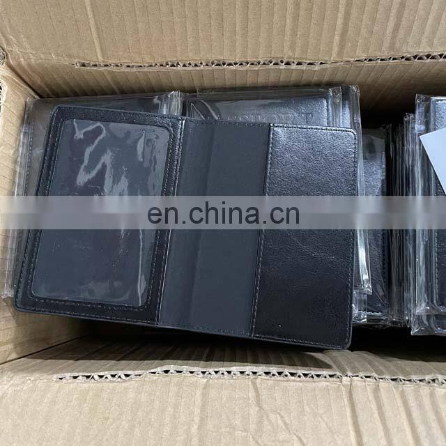 Amazon Hot Sale 4x3 Inch Pu Leather Vaccination Card Protector Passport And Vaccine Card Holder