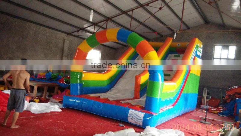 Chongqi PVC Trapualin Inflatable Dry Slide ,inflatable Water Slides For kids and adults