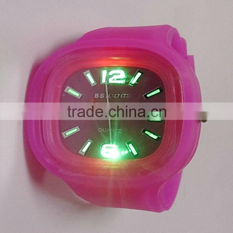 fashion silicone jelly candy wrist watch for christmas gifts
