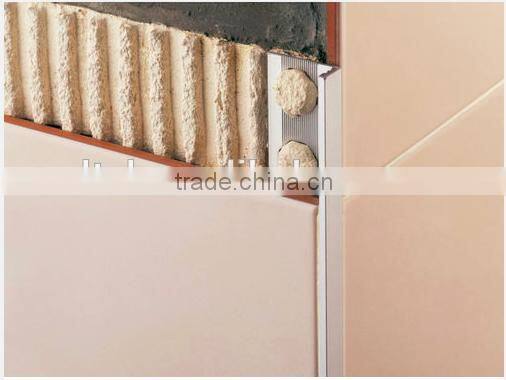 Anodized golden Aluminum tile trim floors transition Profiles 6063