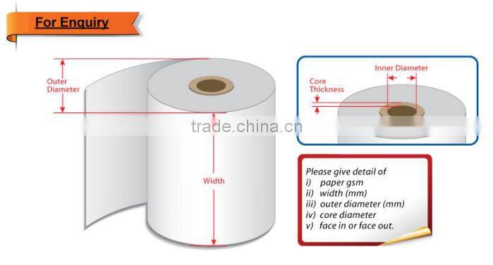 cash register tape 80*80 thermal rolls
