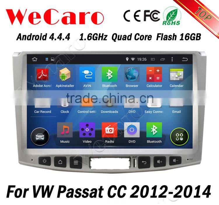 Wecaro WC-VU1011 Android 4.4.4 car multimedia system double din for vw passat cc double din car dvd android 1.6 ghz cpu