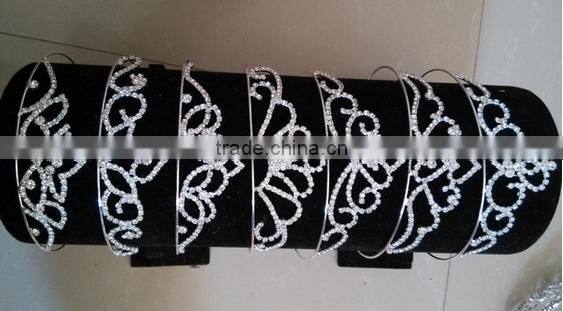 fashion design rhinestone princess crown for wedding bridal