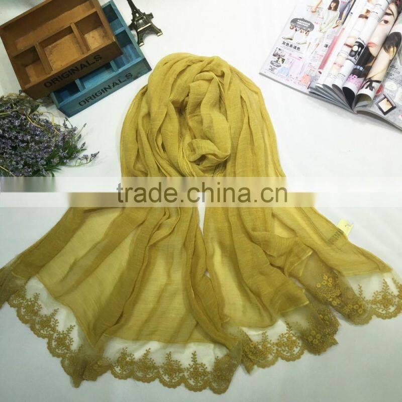 Beautiful Lace Splice Large Long Fashion Charm Women Hijab Scarf