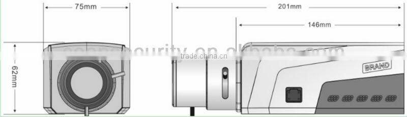 BNC Interface H.264 Low Illumination 1/3'' 1.3Mega 960P Box camera