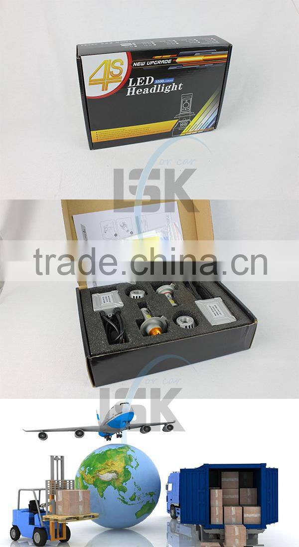 Newest 4S car headlight 38w 7000lm led headlight bulb h11 h8 h13 5 color changeable