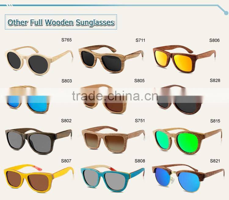OEM uv400 lenes polarized wooden sunglasses for custom logo print/laser
