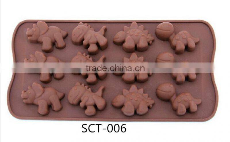 2016 Hot sale food grade FDA and LFGB Cute animal of pig shape silicone chocolate mould and ice cube tray