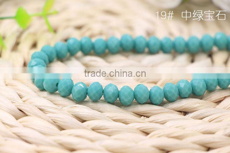 Solid Blue 2mm to 12mm AAA Quality Wholesales Price Loose Jade Crystal Facted Roundelles Glass Beads for Jewelry Cheapest