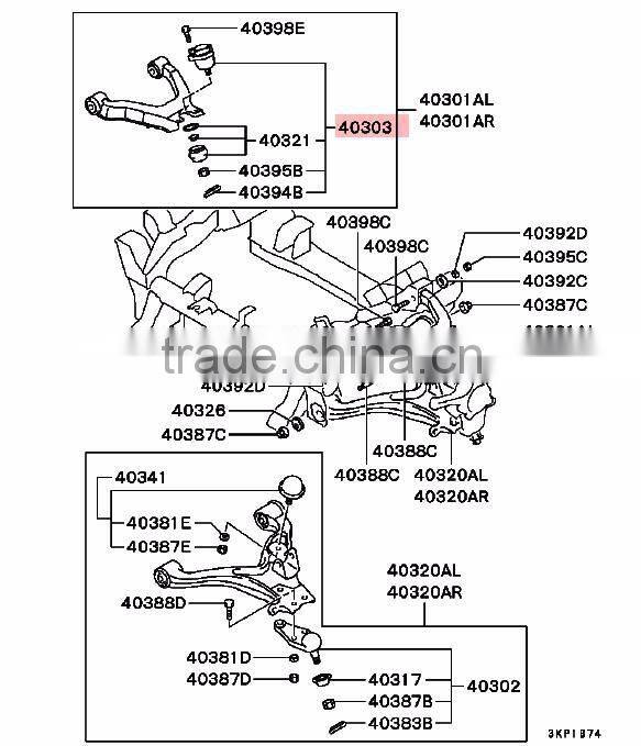 Front Suspension Upper Arm Ball Joint Kit For Mitsubishi Delica L400 MB527349 MR241623