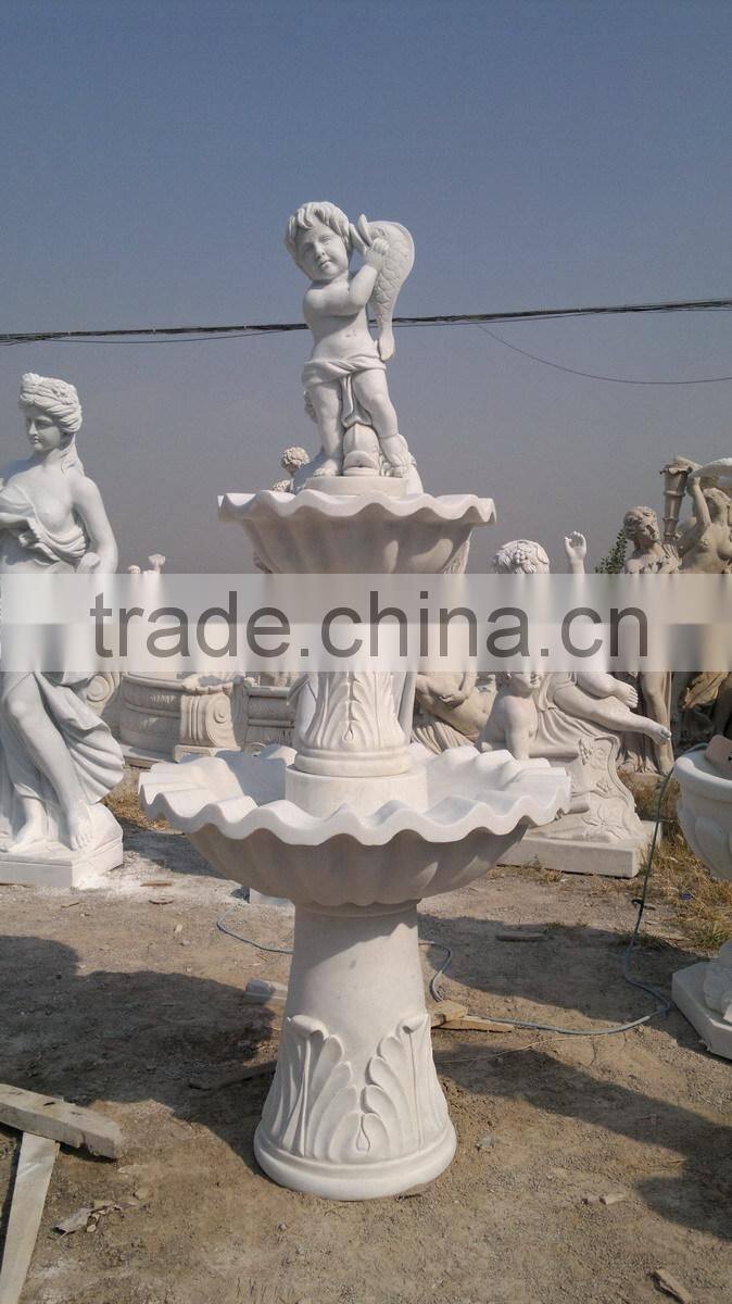 white marble fountain price with child boy statue