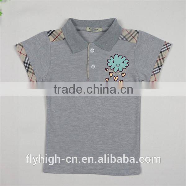 chest embroidery custom cotton kids polo t shirt,polo t shirt for kids