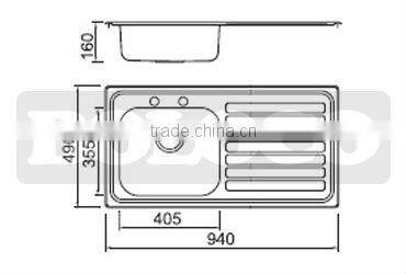 stainless steel sinks BL-882L