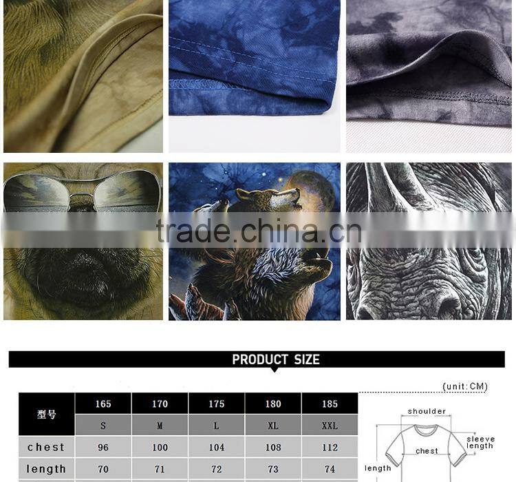 tie dye mens t shirt of printing guns