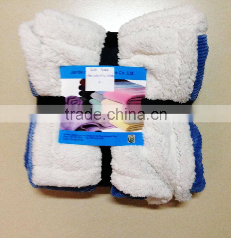 2015 Soft Luxury Fleece and Polar Fleece with Shu Velveteen for All Sizes Double Velvet Flannel Sherpa Fleece Plush Blanket
