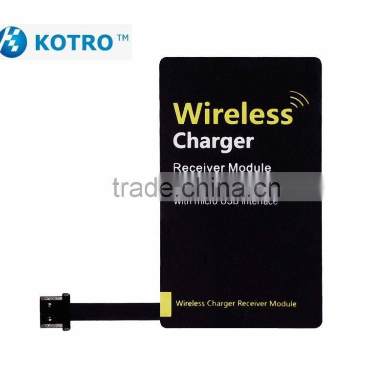 Ultra-thin Qi Wireless Charging Receiver for all Micro usb Smart Phones
